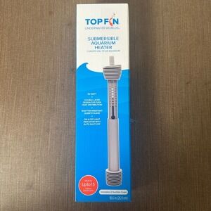 Top Fin Submersible Aquarium Heater Grey 50W Up To 15 Gallon Tanks Quartz Glass